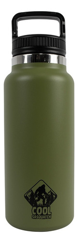 Termo Con Agarradera Y Tapa Acero Cool Sasquatch 946 Ml Color Verde