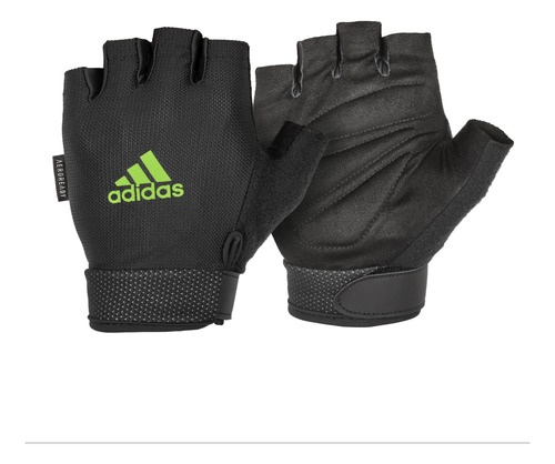 Guantes De Entrenamiento Negro Con Verde Talle S adidas