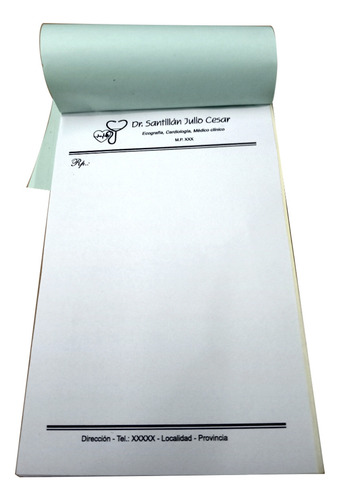 30 Block Recetarios Médicos - 11x17cm. Papel Blanco De 70gr.