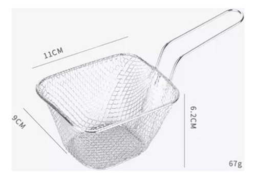 H Mini Freidora De 10 Cestas For Patatas Fritas Con Asa
