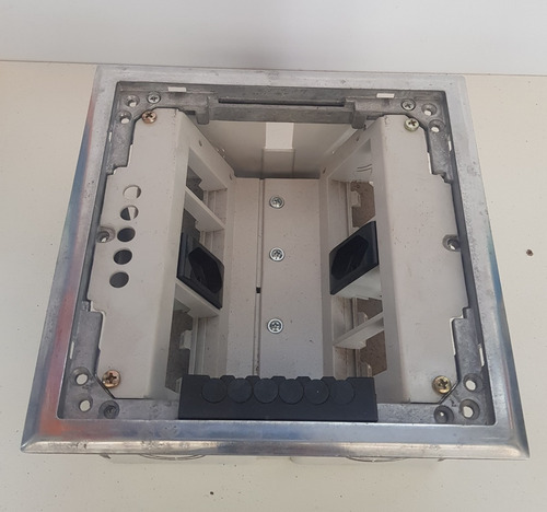Caixa Piso Elevado Dupla 2x2 Sqr Aluminio 12 Tomadas Dutotec