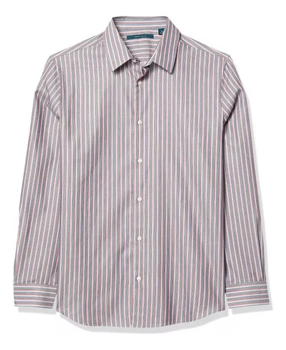 Camisa Perry Ellis Vertical Vino Hombre 4fmw7044468