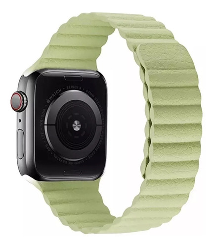 Correa Manilla Cuero Imán Para Apple Watch 42 44 45mm Ultra