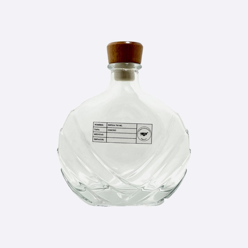 Botella Espiga 750 Ml Con Corcho 20 Piezas