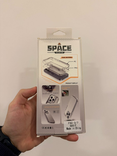 Funda Antigolpes Reforzada Para Iphone Space Exelente Calida Transparente 16 Pro Max
