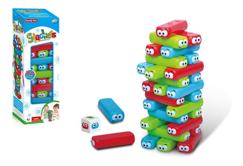 Juego De Mesa Stackers Divertida Torre Colores Con Cararitas