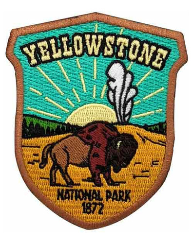 Hike And Draw Yellowstone National Park Parche Bordado Para