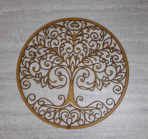 Mandala Av2 En Mdf 3 Mm, 45 Cm Diametro 