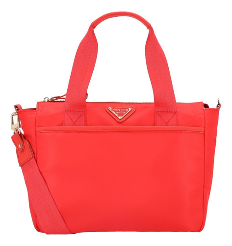 Bolsa Satchel Westies Hbaitnawe Mujer Acabado de los herrajes Niquel Color Rojo Color de la correa de hombro Rojo Diseño de la tela Liso