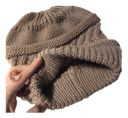 Gorro Con Abertura De Lana Para Cabello Largo Cola Mujer
