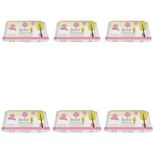 Bebê Natureza Lenços Umedecidos Rosa C/50 (kit C/06)