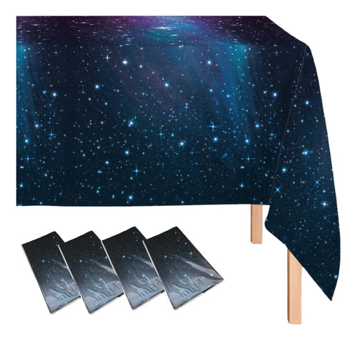 Oojami Paquete De 4 Manteles De Plástico De Noche Estrellada