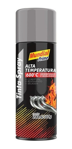 Tinta Spray Alumínio 400ml Alta Temperatura Mundial Prime