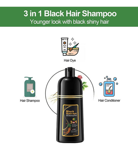 Champú A Base De Hierbas Naturales Para El Cabello, Tinte Pe