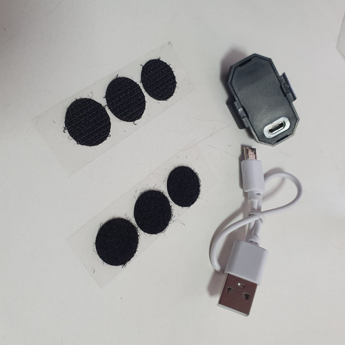 Imagen 2 de 7 de Mini Plafon Destellador Rgb Bici Moto Señal Recargable Usb