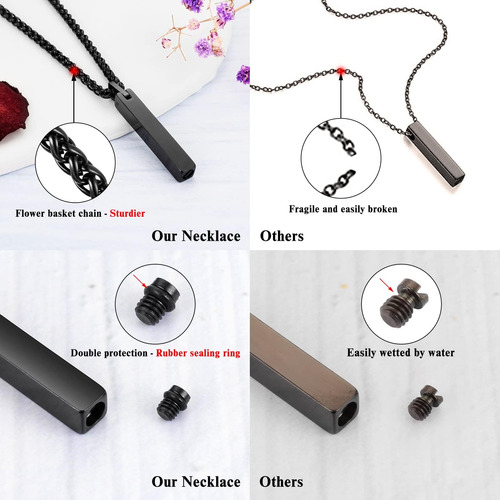 Dletay Collar De Urna Para Cenizas Joyería De Cremación De A