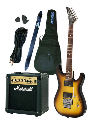 Combo Guitarra Jackson + Amplificador Marshall Mg10cf