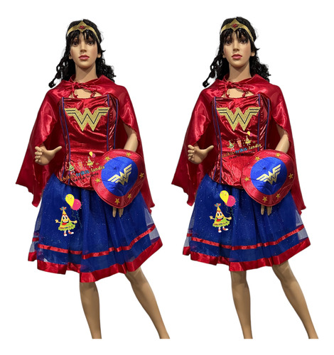 Vestido Disfraz  Heroinas Adulto Súper  Cosplay Festival Halloween Mujer Día Del Niño, Teatro, Obras, Espectáculo Infantil 