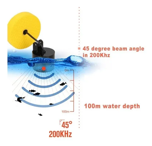 Buscador De Peces Portátil Rango De Profundidad 100 M