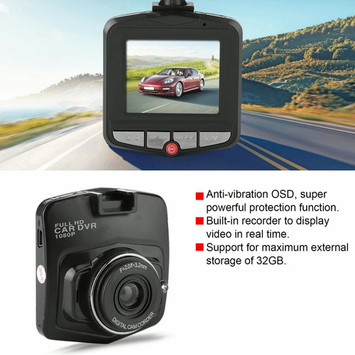 1080p 2.2 Pulgadas Coche Dvr Cámara 170° Grabadora De