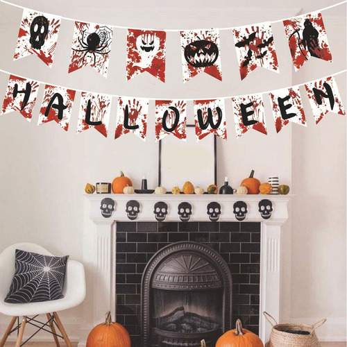 Decoración De Pancarta De Halloween, Pancartas Sangrientas,