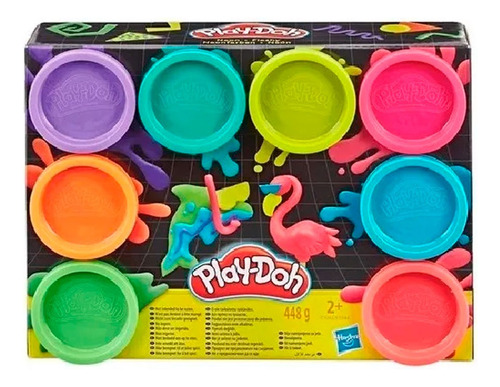 Play-doh Pack Fluo Masa Hasbro Original -  Vamos A Jugar