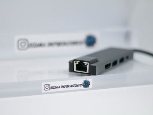 Hub Usb Tipo C 5 En 1 Ethernet, 2 Usb3.0, Hdmi Y Usb Tipo C