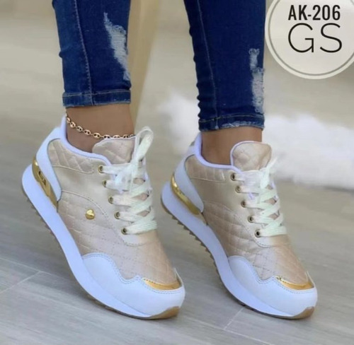 Zapatillas De Gran Tamaño Con Cordones Para Mujer, Individua