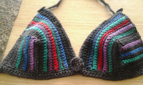 Imagen 2 de 5 de Corpiños Malla Tejido Crochet