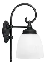 Comprar Farol Pared Polipropileno Negro Tulipa Opal Colonial Mensula