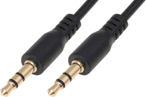 Cable Aux De Audio Estereo 3,5 Mm / M/m | Negro, Corto