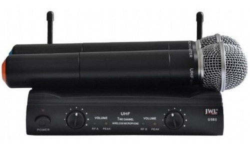 Microfone Sem Fio Duplo Top Uhf Jwl U 585 Profission+maleta