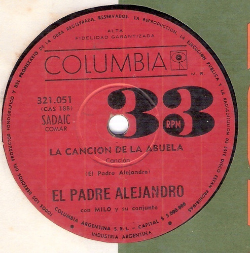 El Padre Alejandro: La Cancion De La Abuela / 33 Simple Cbs