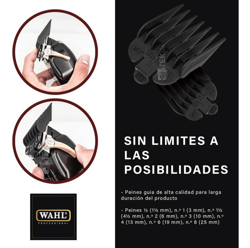 Cortadora de pelo Wahl Professional 5 Star Cordless Magic Clip 8148 plateada y roja 120V