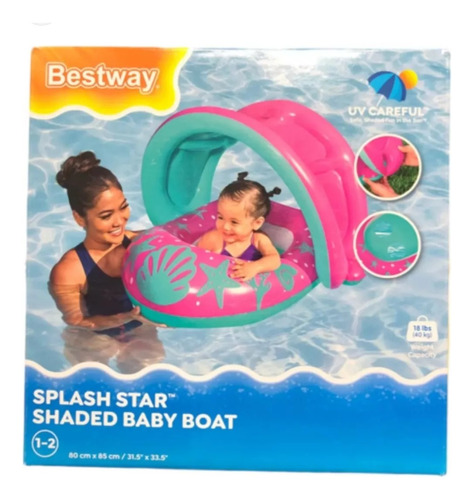 Inflable Salvavidas Con Techo Para Bebe 