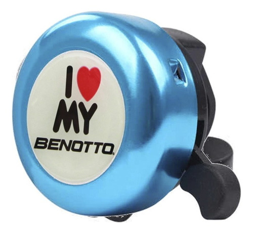 Timbre Bicicleta I Love My Benotto Azul Ajuste Universal