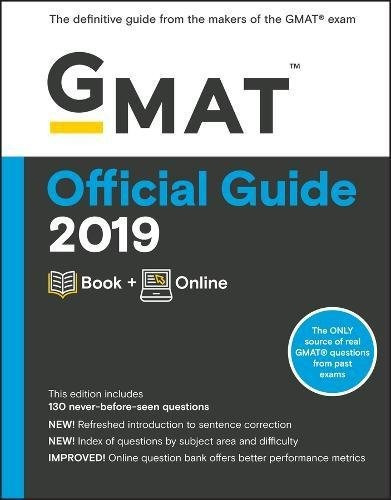 Gmat Official Guide 2019: Book + Online (official Guide For, De Gmac (graduate Management Admission Council). Editorial Wiley, Tapa Blanda En Inglés, 2018