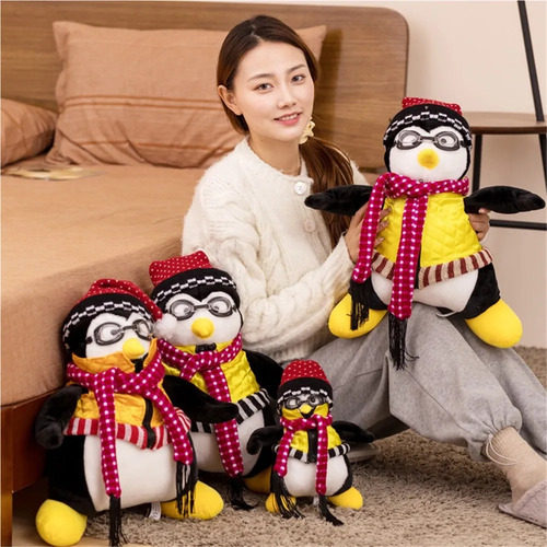 Muñeco De Peluche Negro Con Forma De Pingüino Hugsy De Joeys