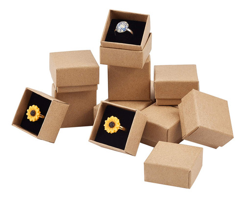 Pack 48 Cajas Anillos Joyeros 3.8 X 3.8 X 2.8 Cm Espuma Idea