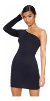 Comprar Minivestido Una Sola Manga Dama Manga Larga Moda Sexy