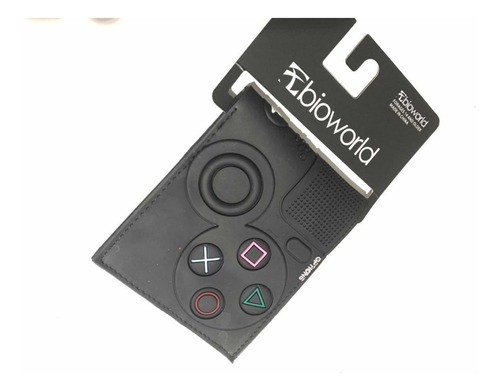 Billetera Negra Play Station Con Botones De Joystick Premiun