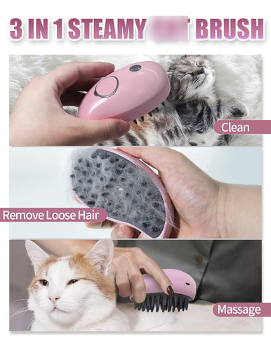 Cepillo De Vapor Para Gatos 3 En 1 Marca Modelo Ballena Color