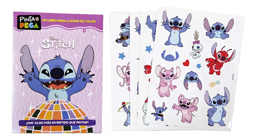 Disney Stitch Pinta Y Pega 50 Stickers, De Anonimo., Vol. 1. Editorial Vértice, Tapa Blanda En Español