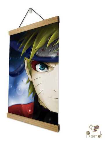 Naruto Rostro Poster Lienzo Ilustración Canvas 40 X 60 Cm