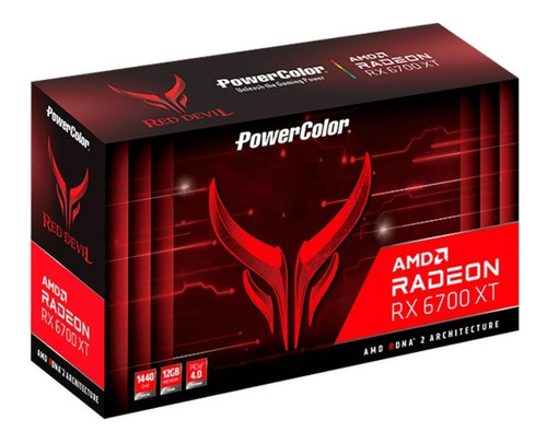 Imagem 6 de 6 de Placa Vídeo Powercolor Red Devil Radeon Rx 6700 Xt 12gb Ddr6