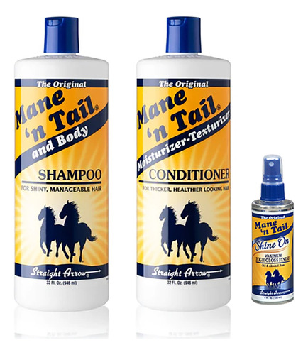 Shampoo, Acondicionador 946ml Shine On Mane´n Tail Original