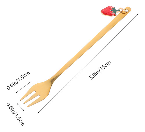 Colgante Little Forks Scoops De Acero Inoxidable Con Forma D