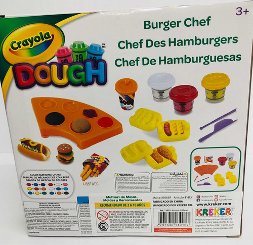 Crayola Set De Masas Grande Chef De Hamburguesas Kreker