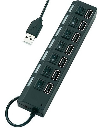 Hub Usb 2.0 7 Puertos Con Interruptores