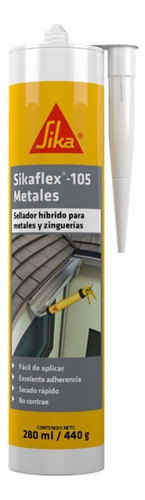 Sikaflex 105 Metales Sellador Hibrido Poliuretano 280ml - Mm